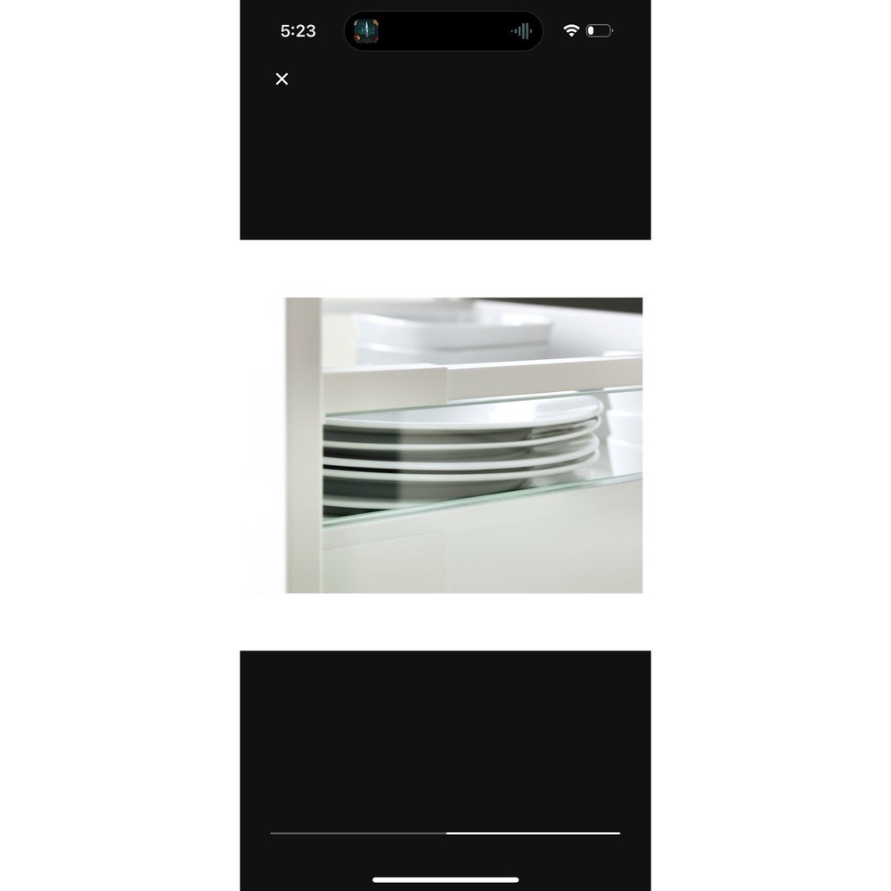 IKEA 302.388.59 Maximera Add On Side For Drawer, Medium, Glass 23 5/8"